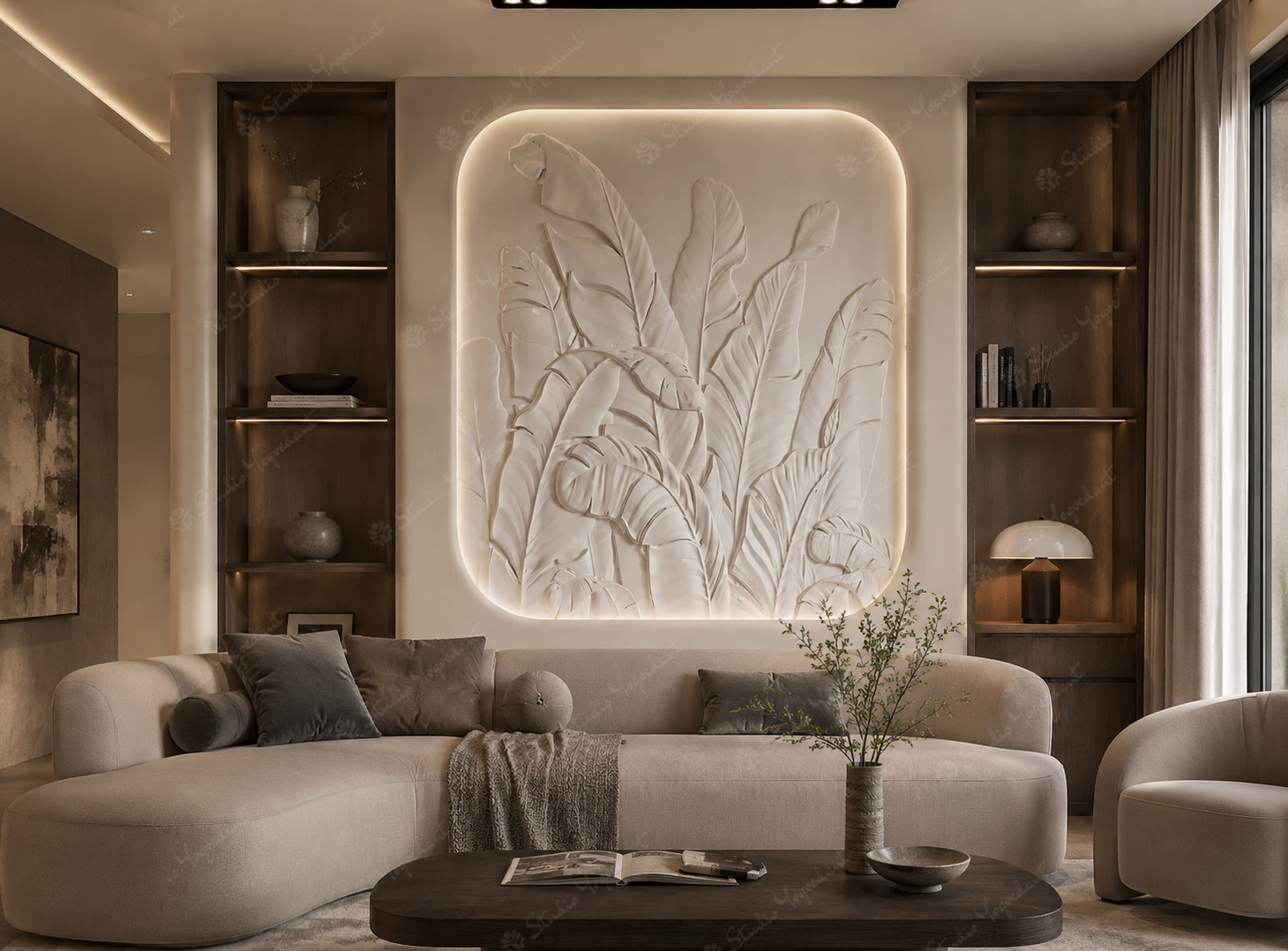 The White Canopy- Tropical Relief Wall Art