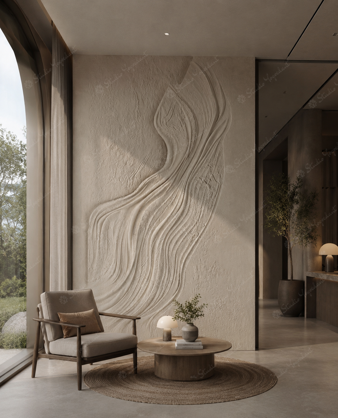 Flowing Wave- Plaster Wall Art