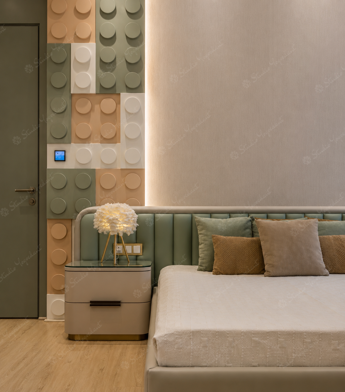 Pastel Brickwork Relief