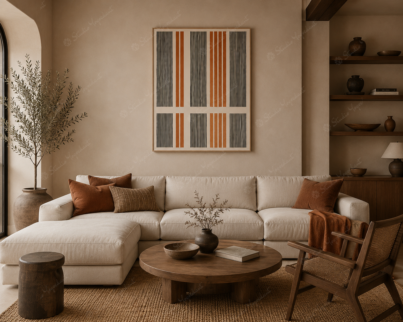 Striped Folk Canvas - Image 2
