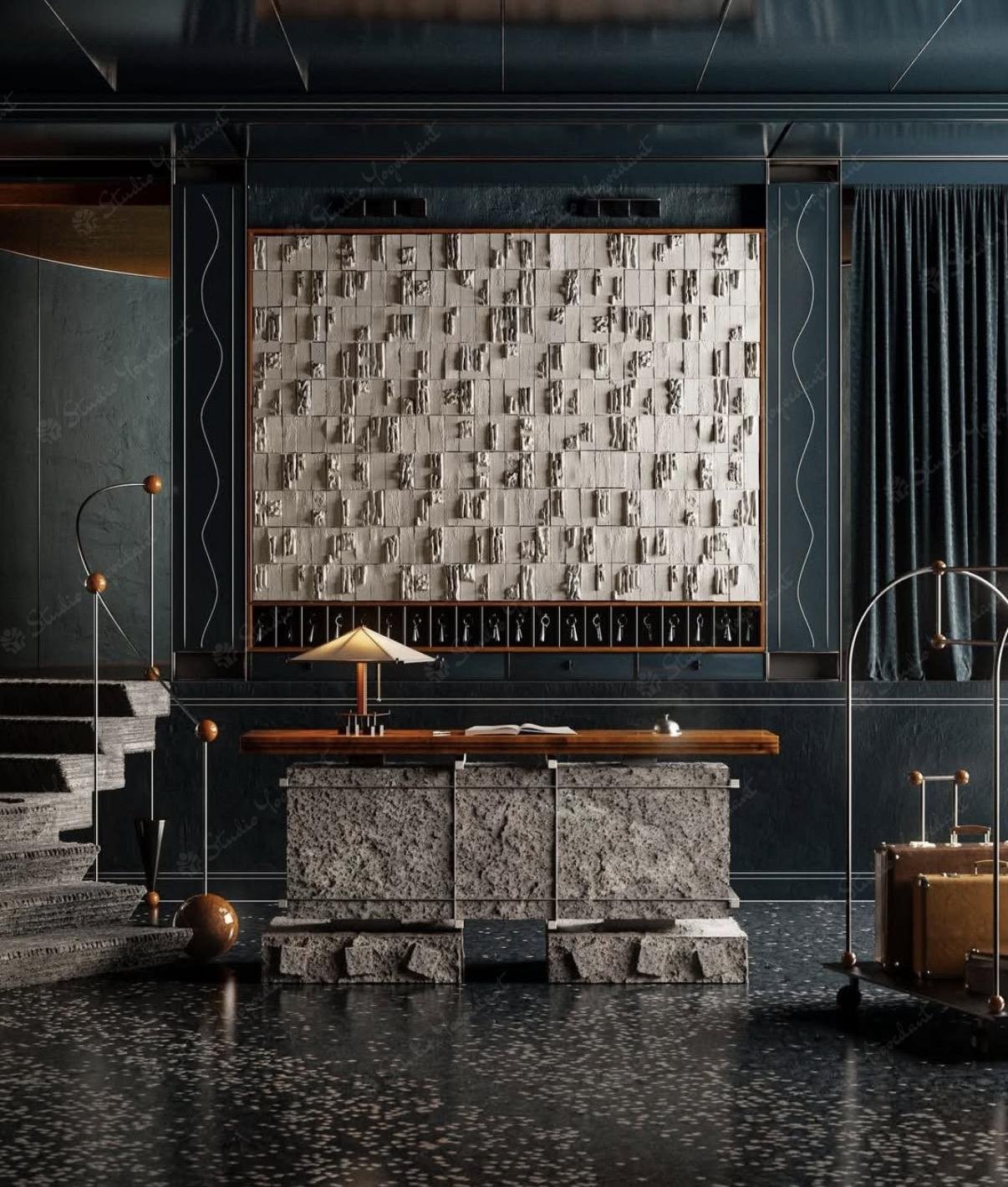 City Grid- Modern Textured Block Wall Art