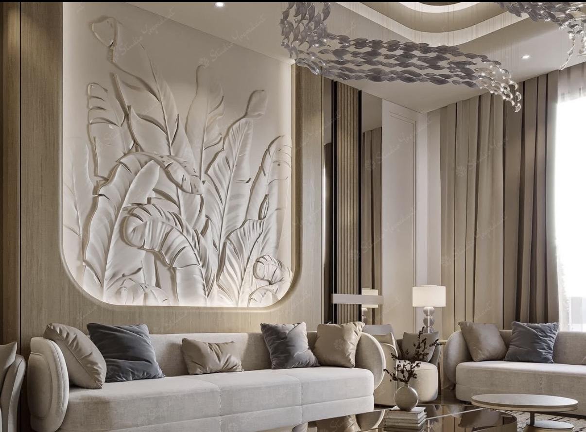 The White Canopy- Tropical Relief Wall Art - Image 2