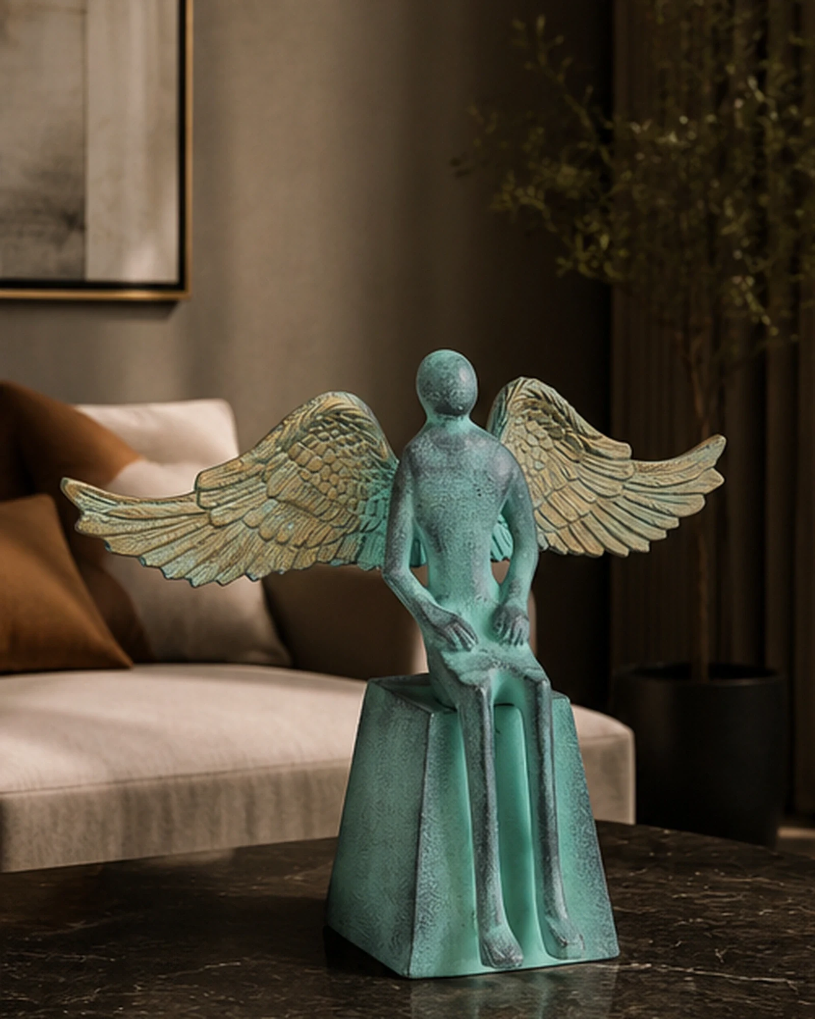 Angel Wing Figurine Sculpture - Image 2