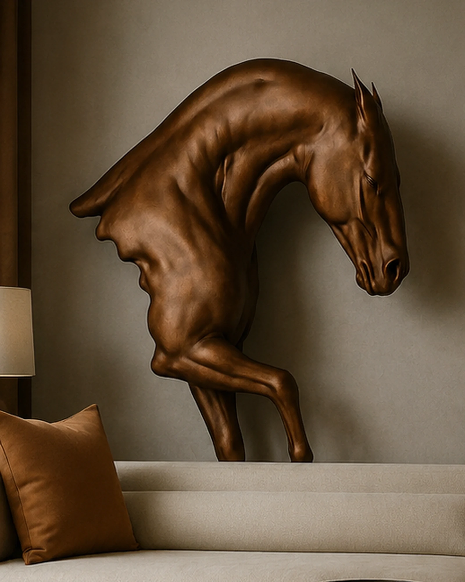 Augustus Horse Wall Sculpture