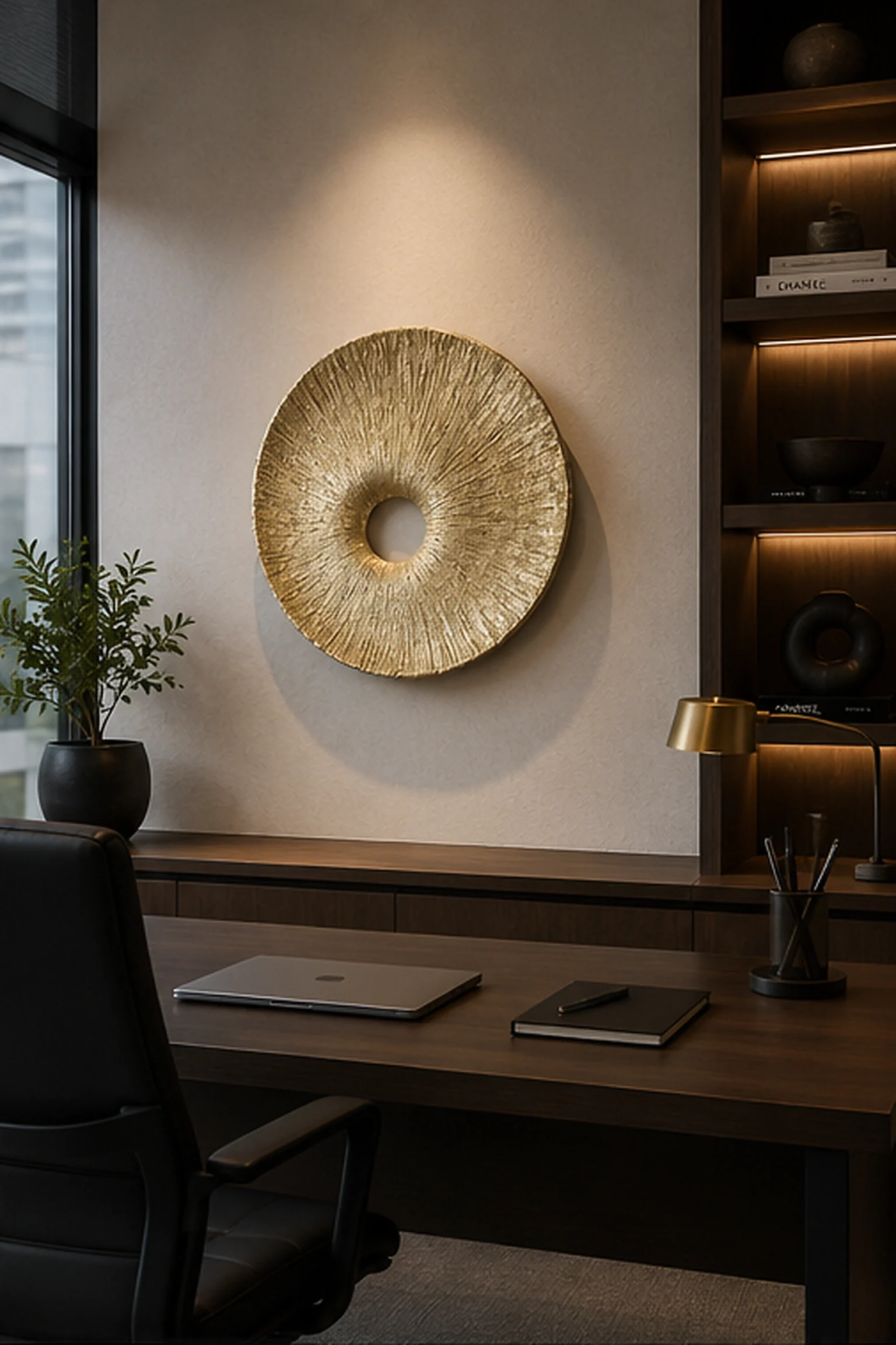 Golden Woven Halo Wall Art - Image 3
