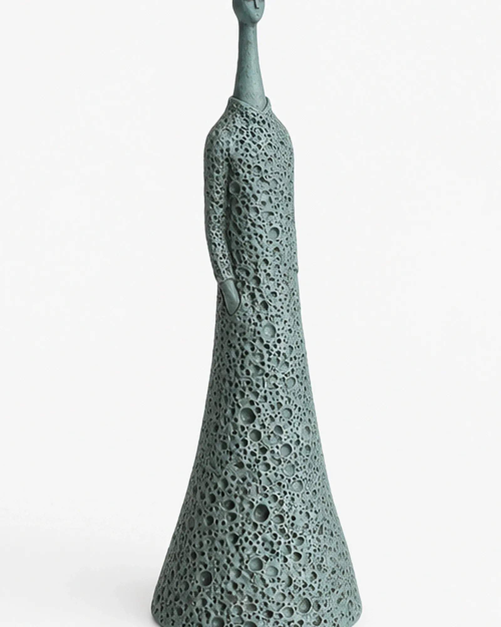 Turquoise Peacock Silhouette Sculpture - Image 4