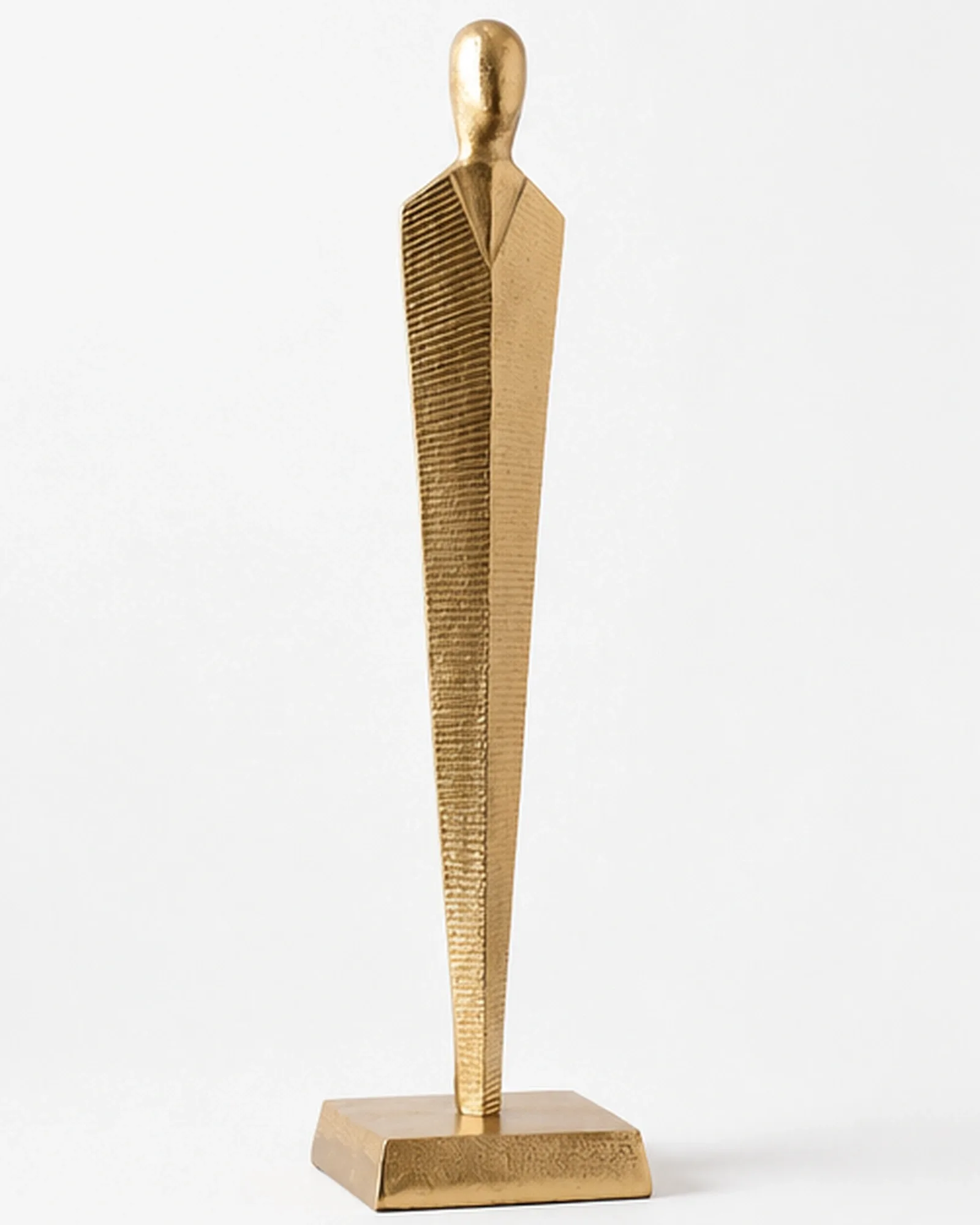 Golden Pedestal Figurine Sculpture - Image 3