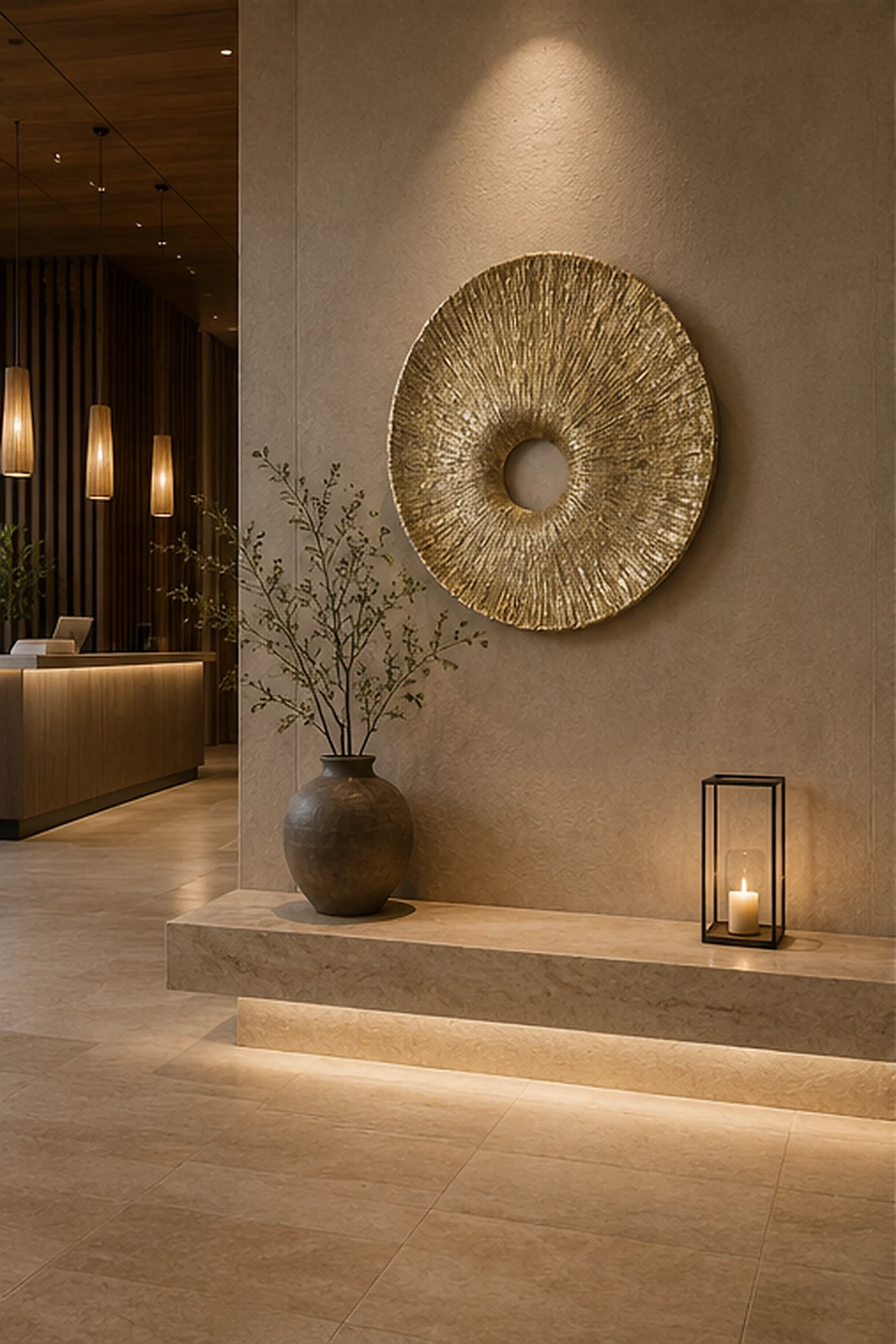 Golden Woven Halo Wall Art - Image 2