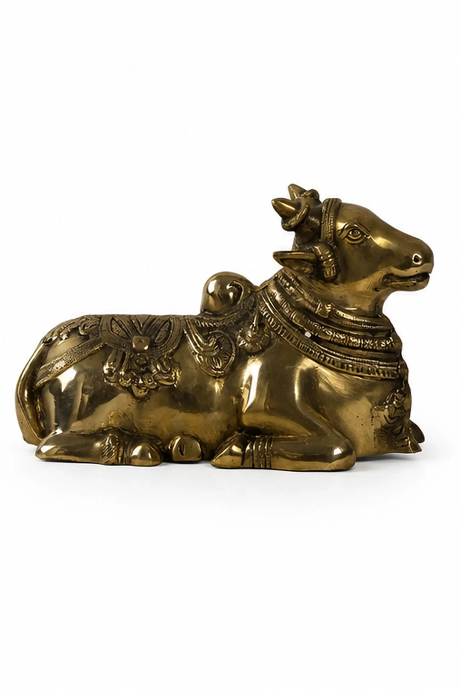 Divine Nandi Brass Collectible Sculpture - Image 2