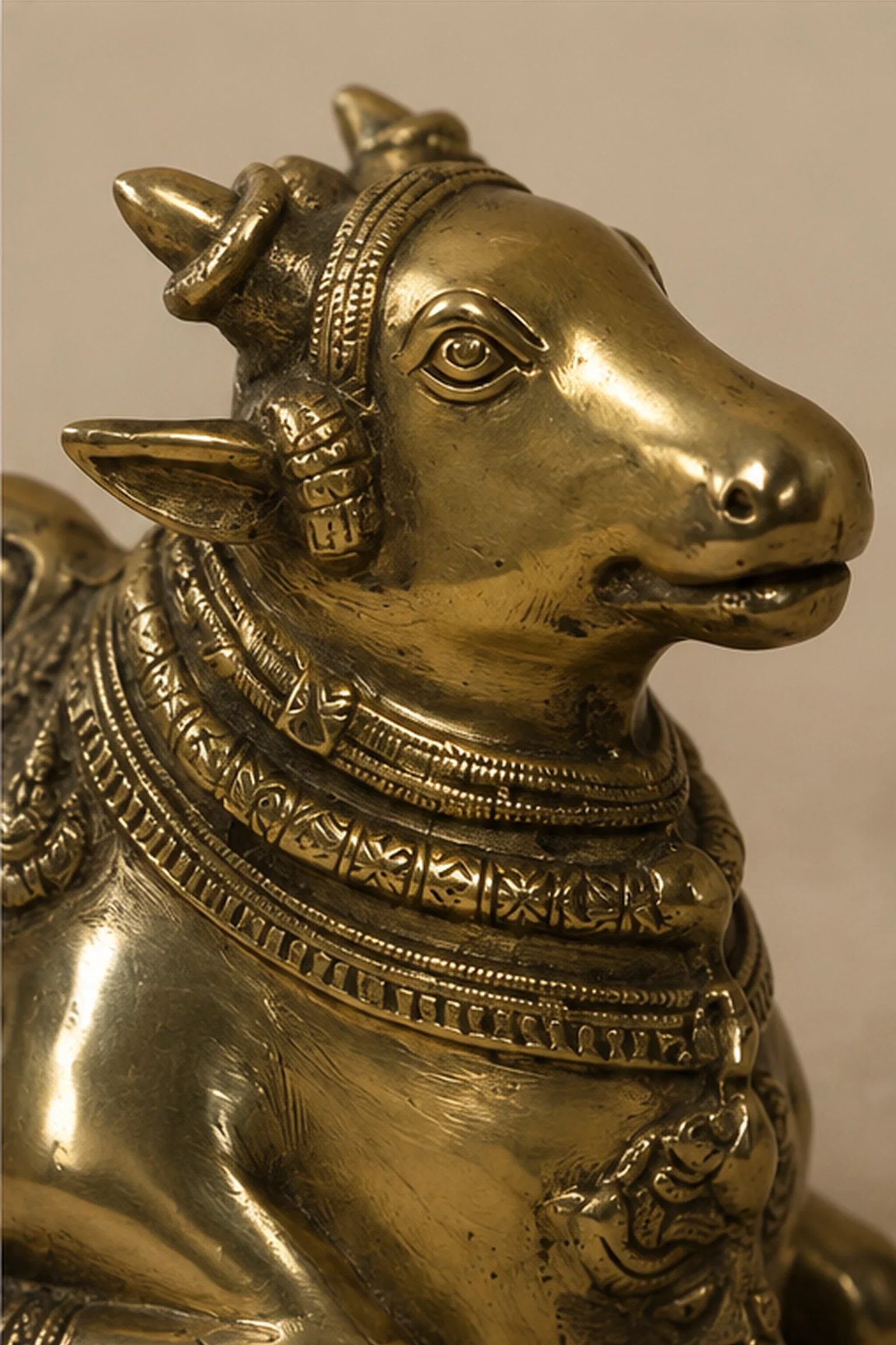 Divine Nandi Brass Collectible Sculpture - Image 4