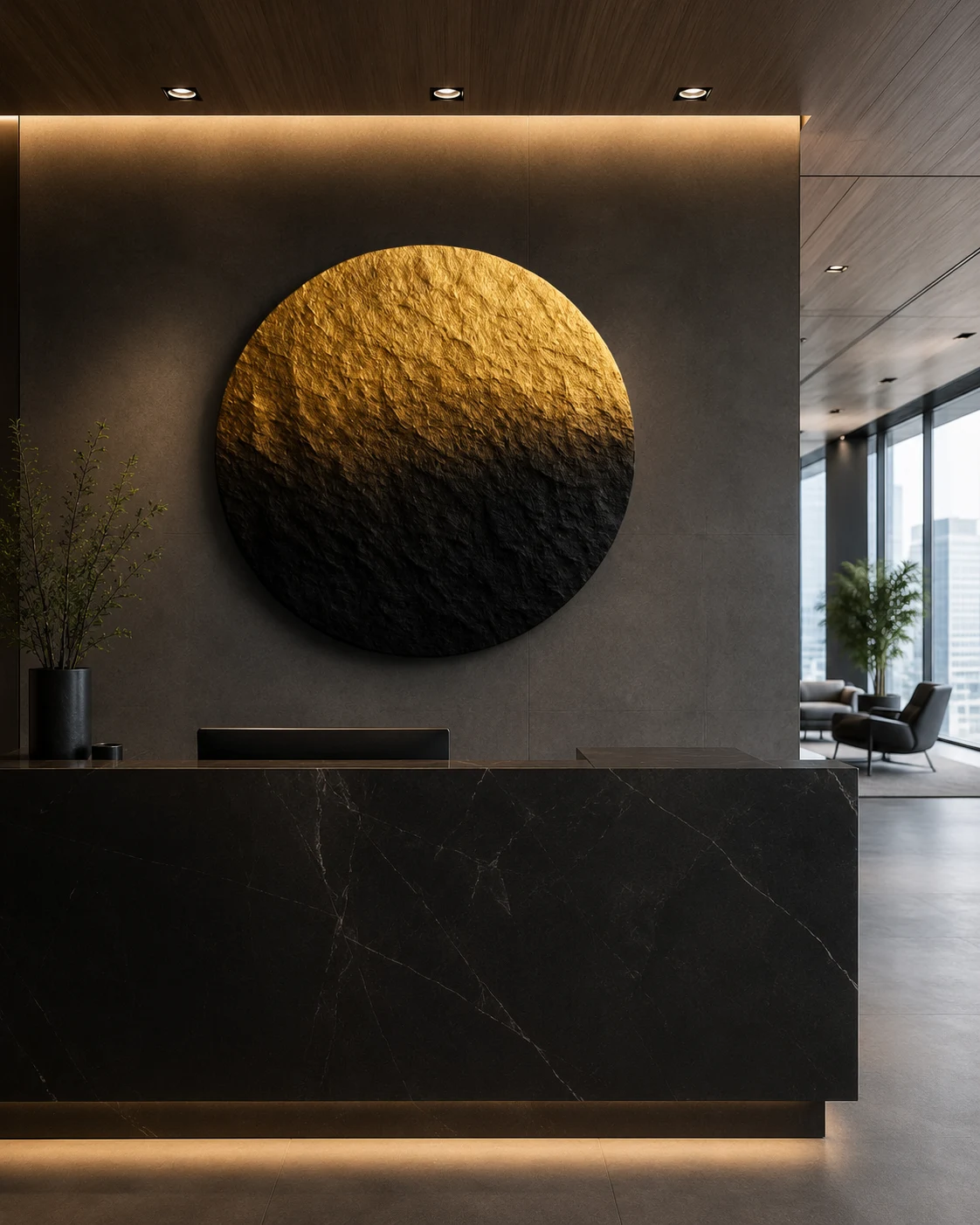 Sunset Ombre Circular Relief