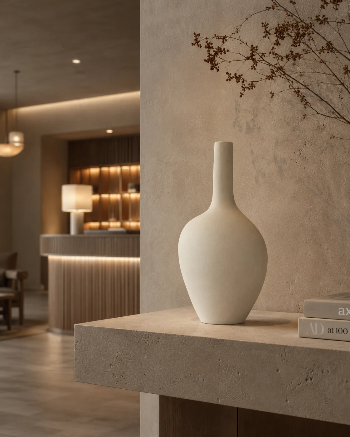 White Terracotta Minimal Vase - Image 2