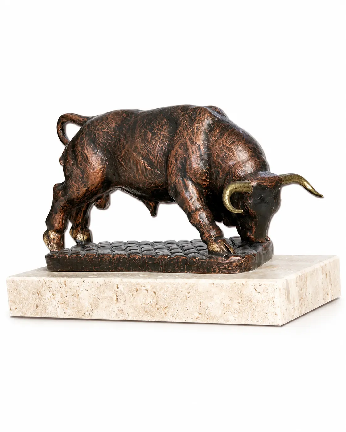 Copper Bull Collectible Sculpture - Image 4