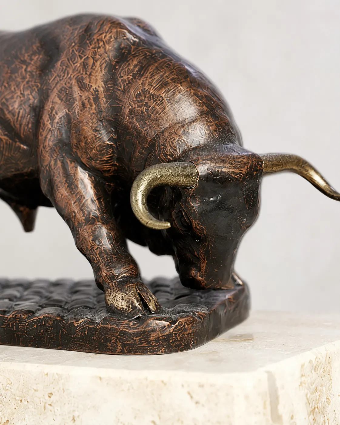 Copper Bull Collectible Sculpture - Image 2