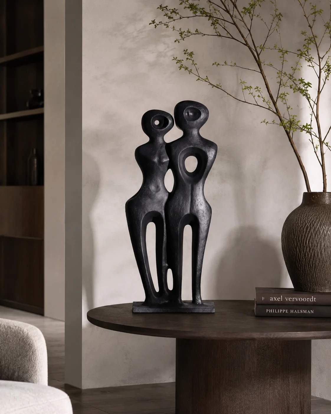 Twin Abstract Human Sculpture
