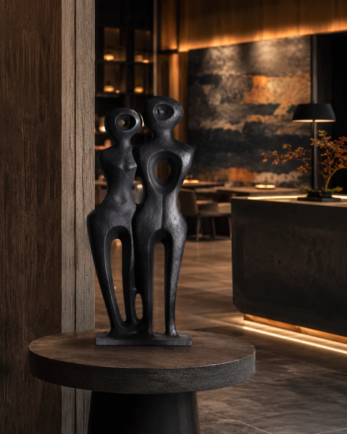 Twin Abstract Human Sculpture - Image 2