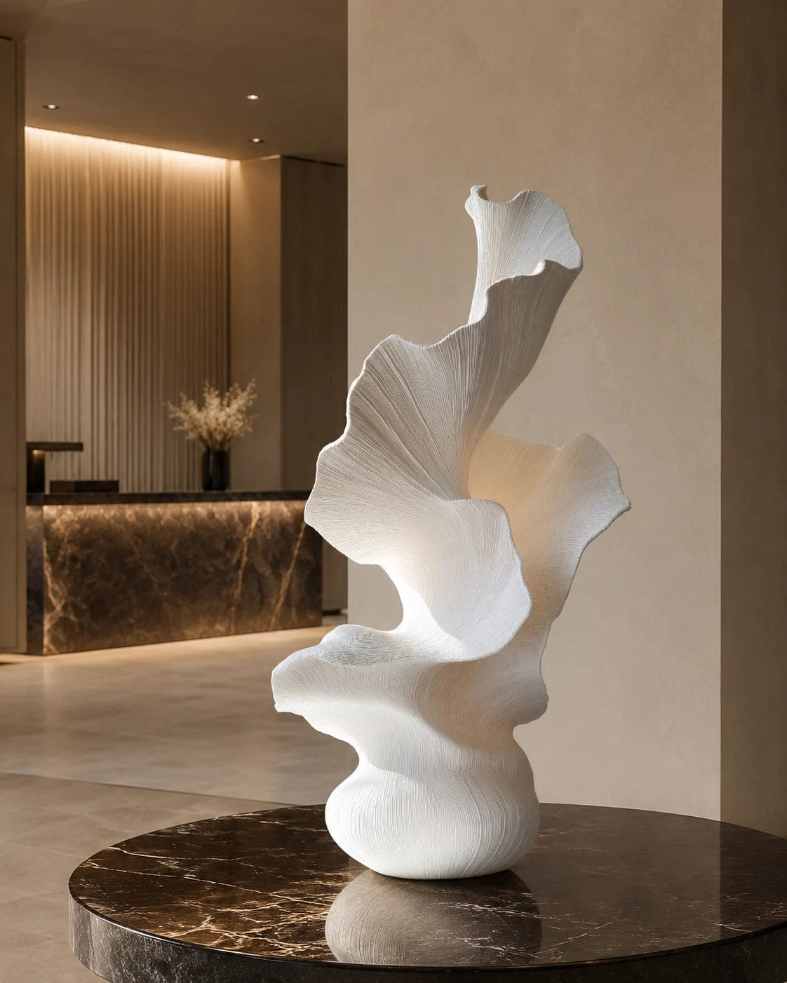Striped Orb Figure Sculpture - Version 02 - Image 2