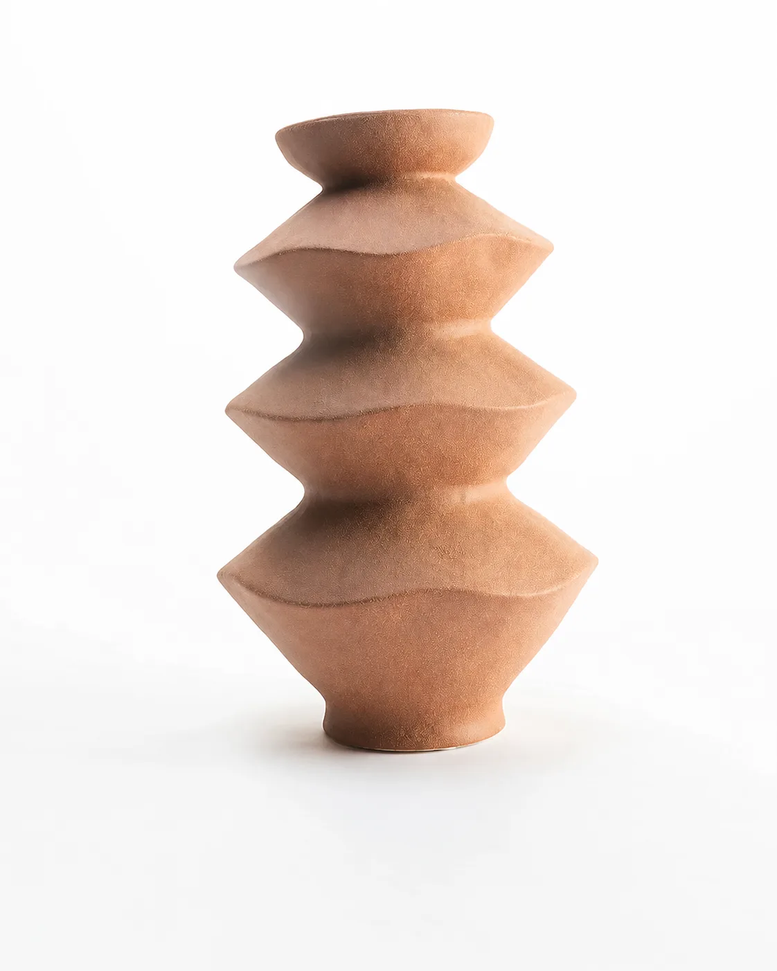 Cream Stone Stacked Vase - Image 3
