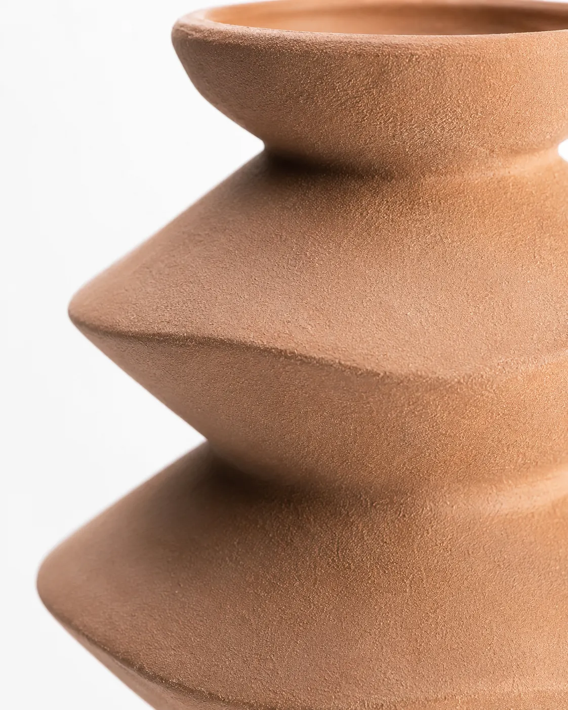 Cream Stone Stacked Vase - Image 4