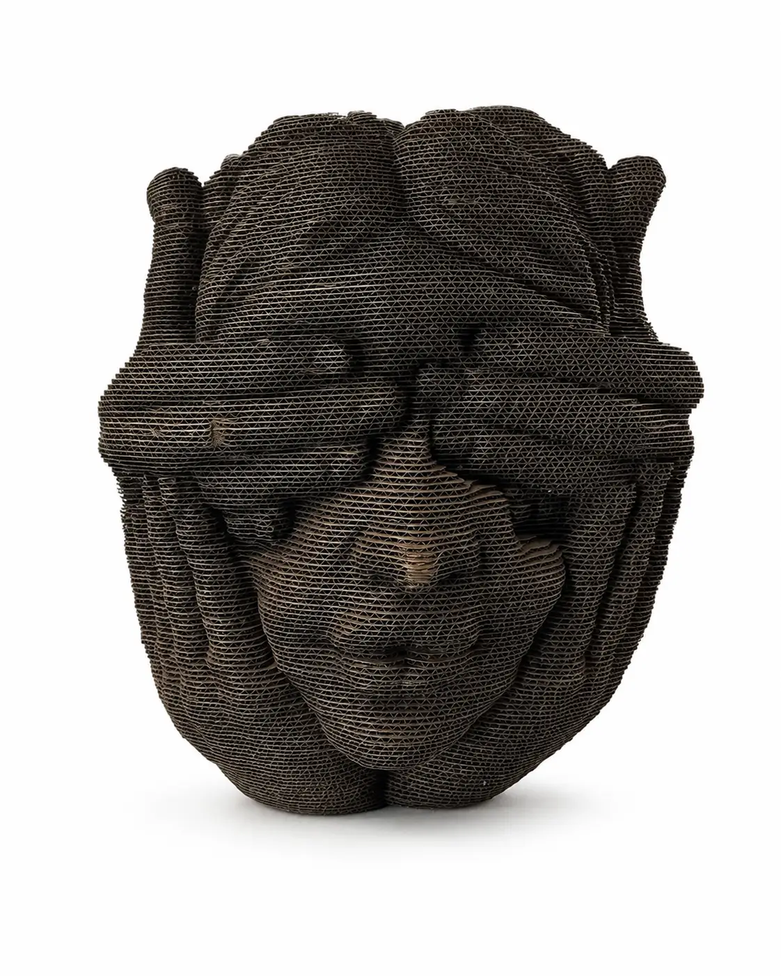 Charcoal Buddha Head Collectible Sculpture - Image 3