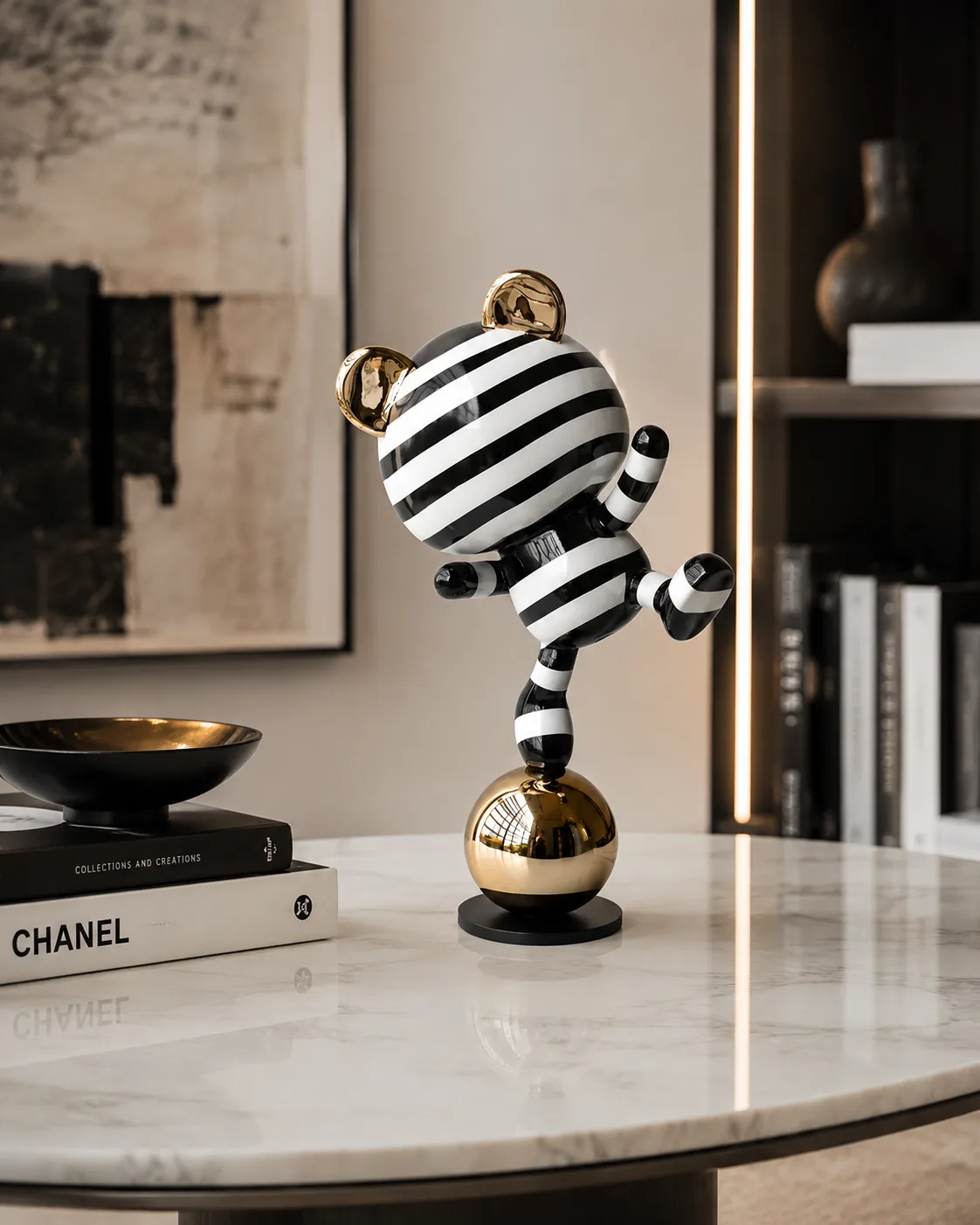 Striped Play Figure Sculpture