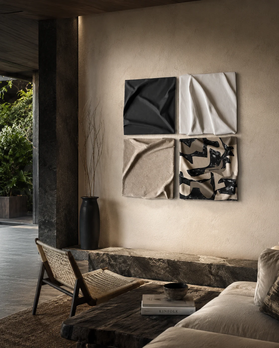 Monochrome Folded Tile Quadrant - Image 2