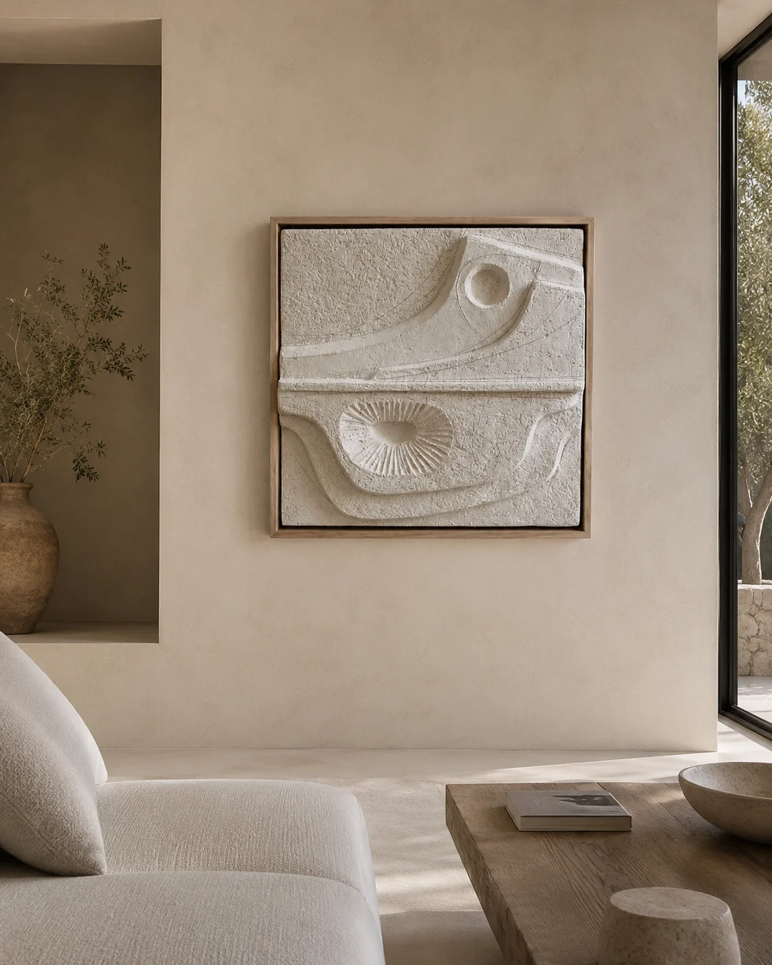 Small Abstract Relief Tile II