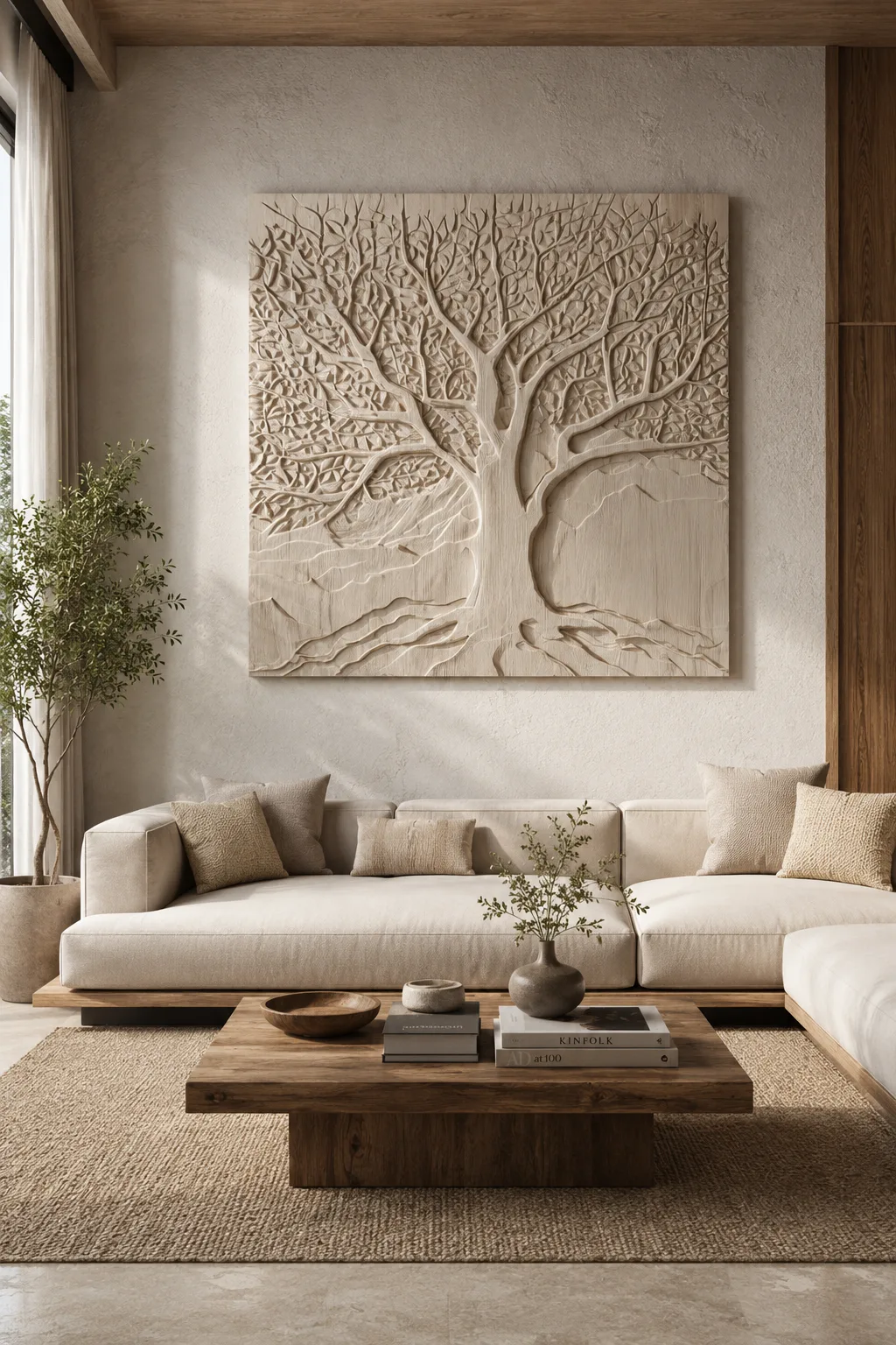 Tree of Life Textured Wall Relief