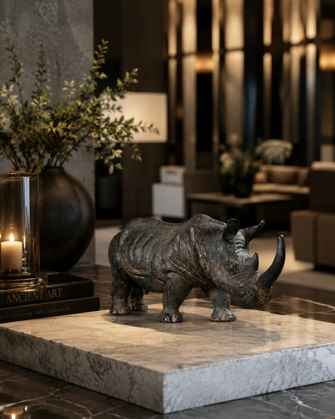 Statement Rhino Collectible Sculpture