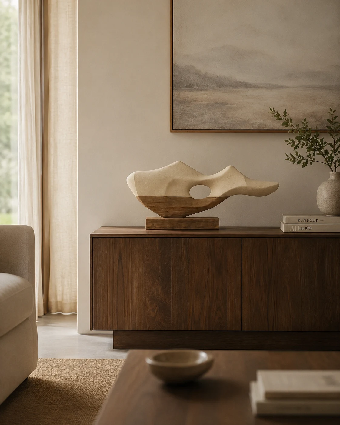 Terra Abstract Wave Tabletop Sculpture