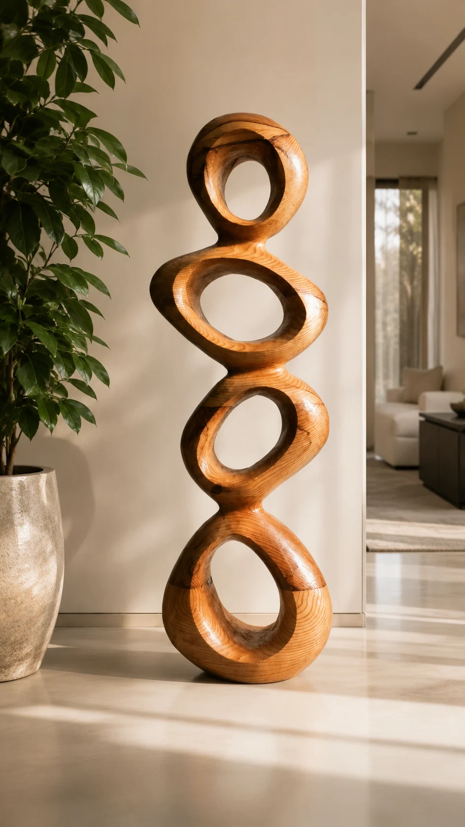 Wood Finish Organic Chain Totem