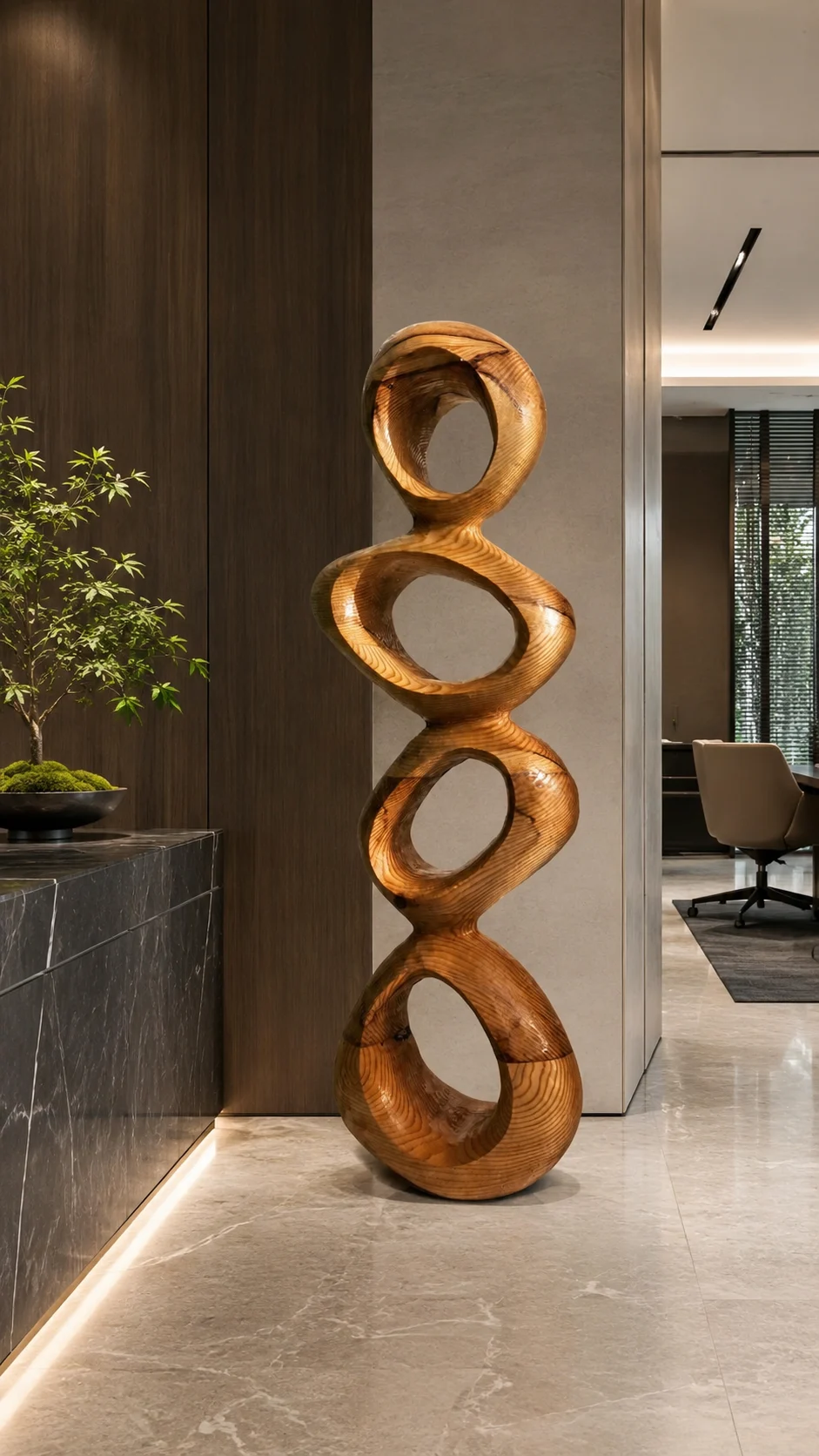 Wood Finish Organic Chain Totem - Image 4