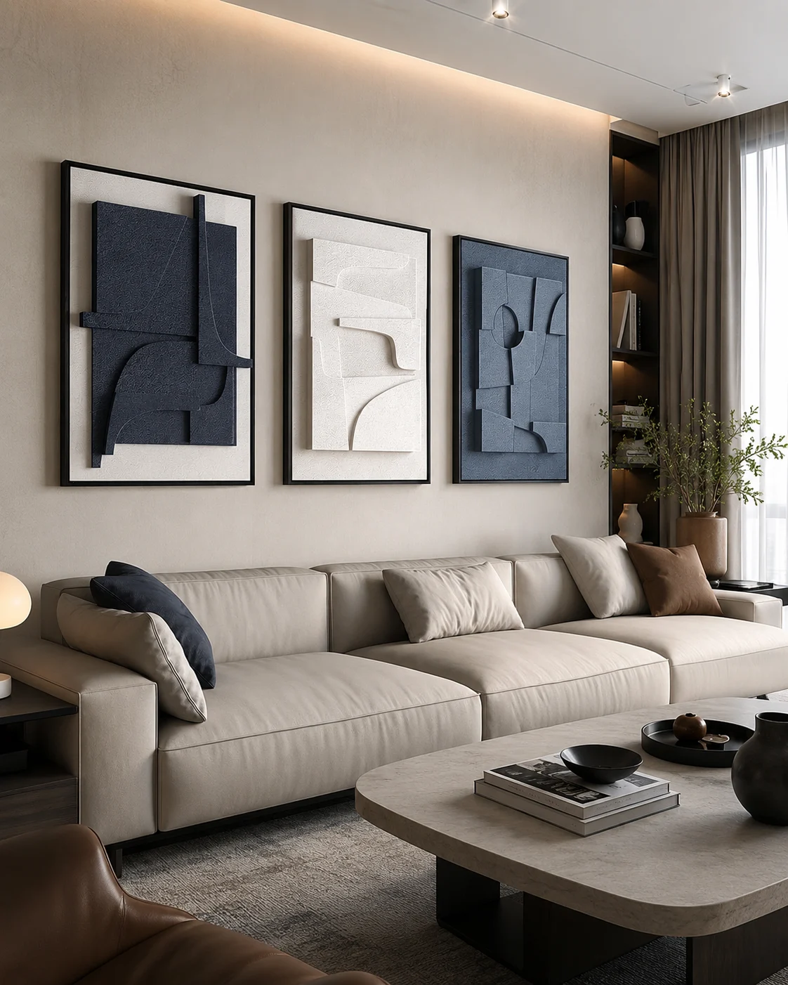 Monochrome Relief Wall art