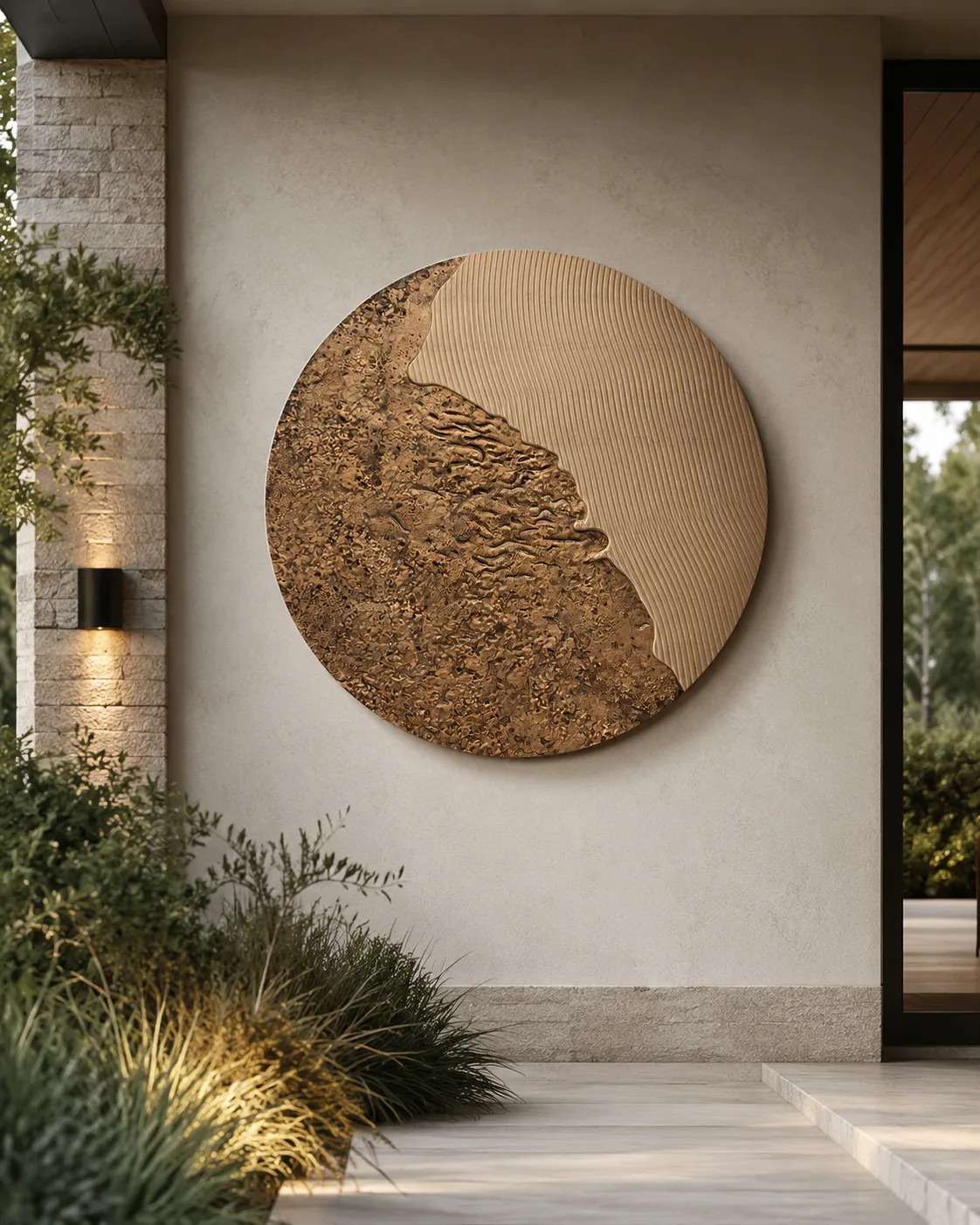 Textured Terra Circle Panel