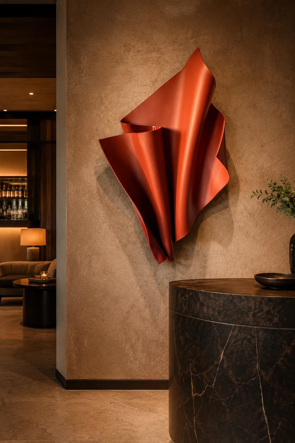 Copper Fold Wall Sculpture