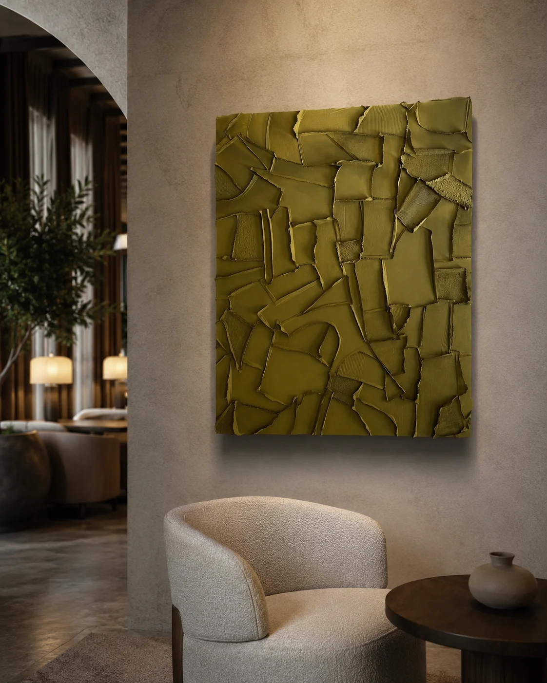 Olive Fragment Relief Panel - Image 4