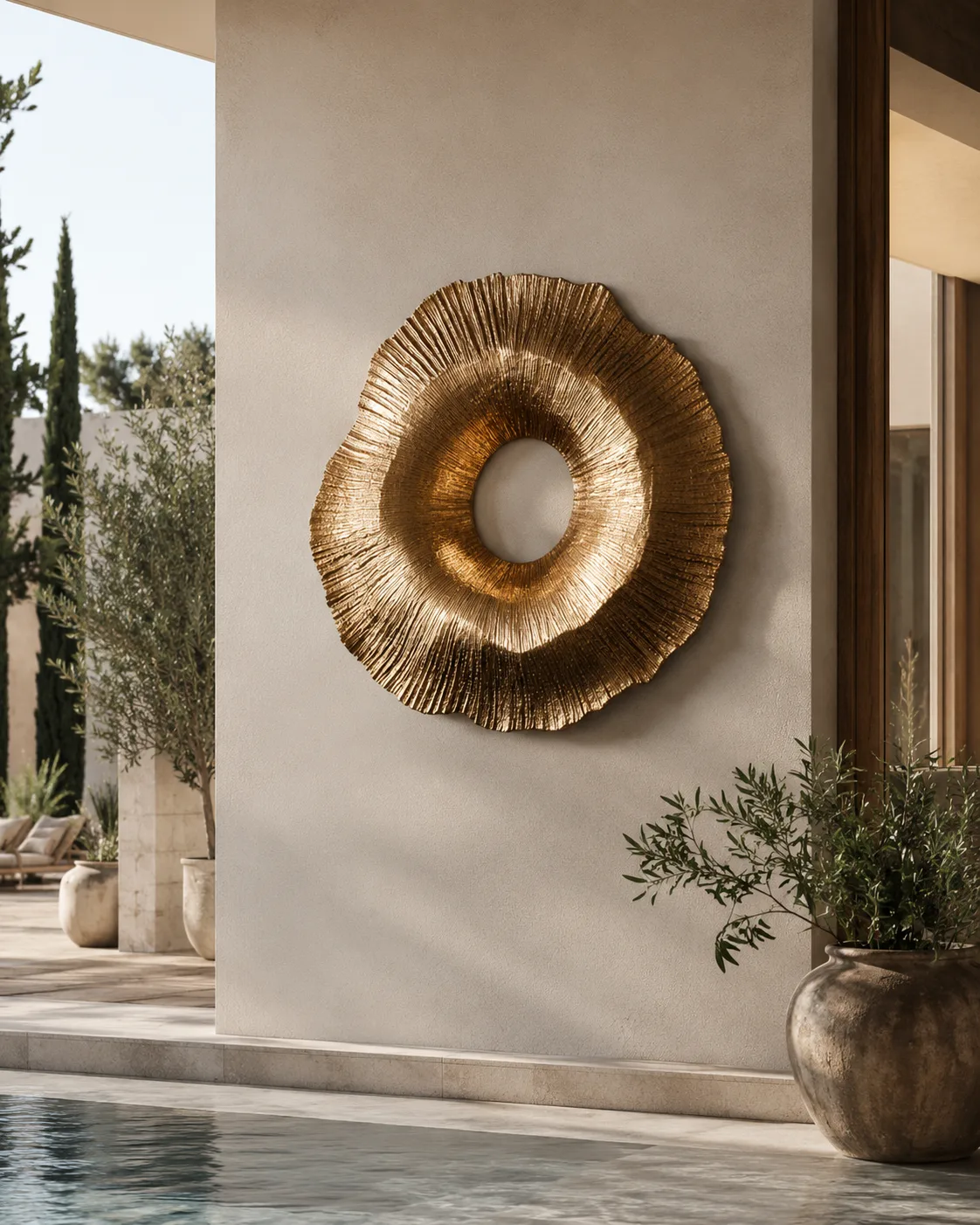 Golden Ripple Halo Wall Art - Image 3