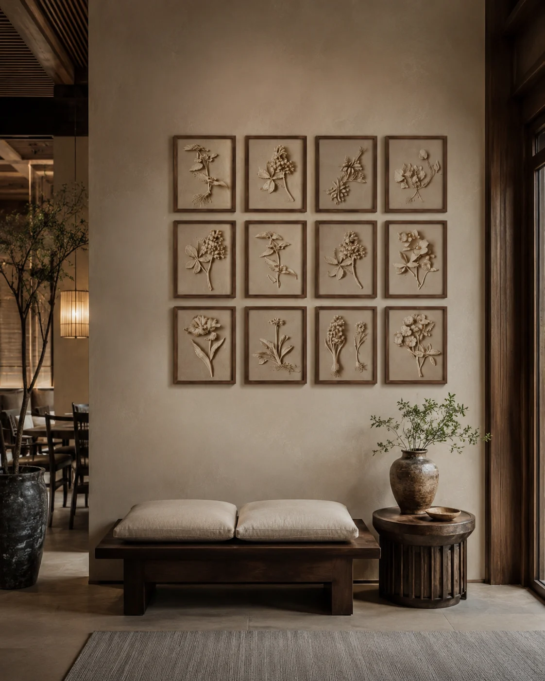 Mini Botanical Relief Grid