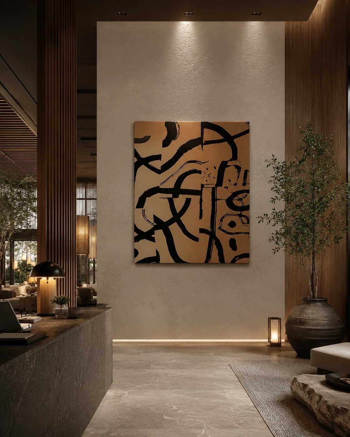 Linear Earth Rhythm Wall Panel