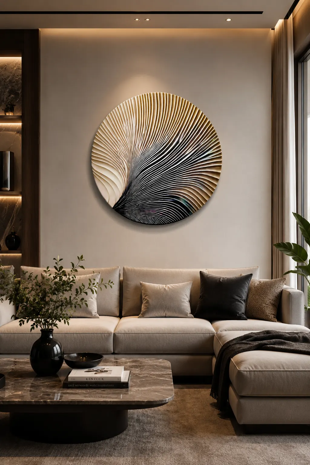 Fan Arc Circular Wall Relief