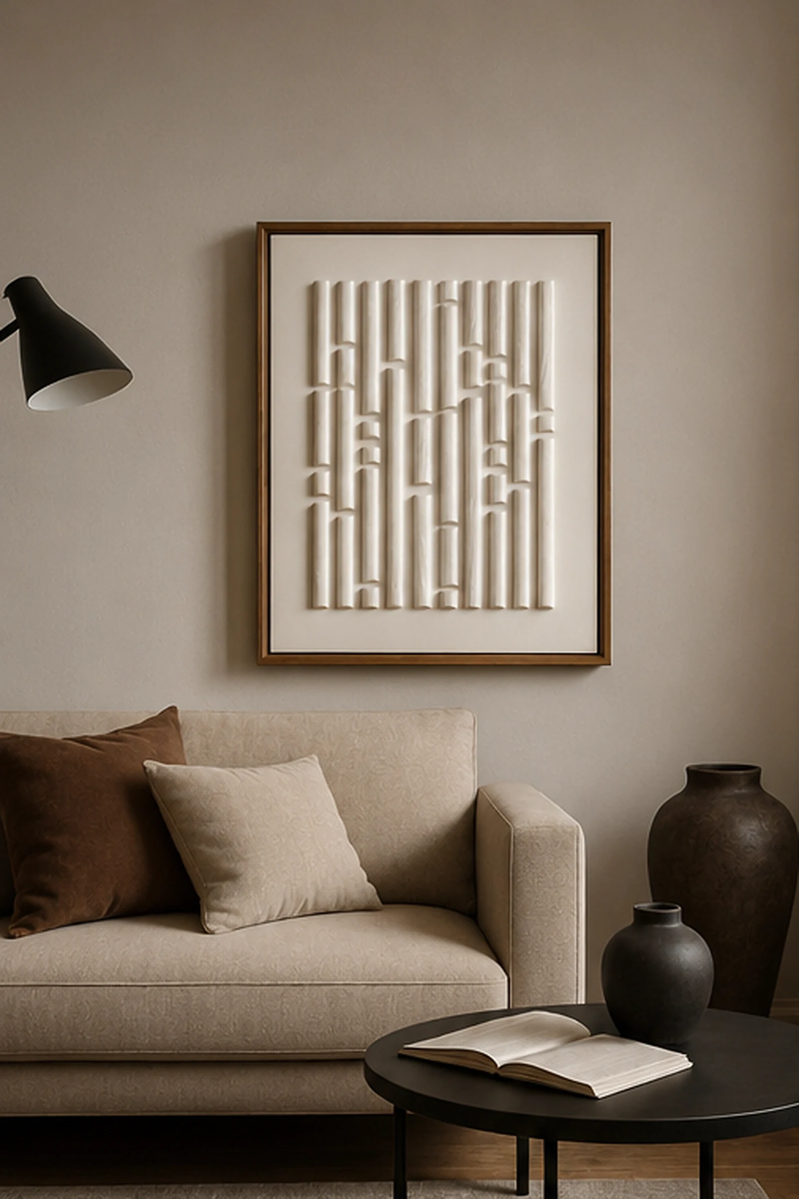 Vertical Reed Line Artwork - Image 2