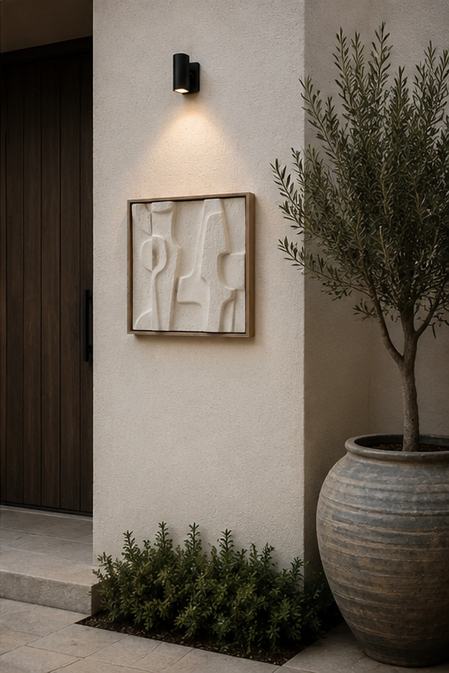 Brutalist Small White Relief Tile - Image 3