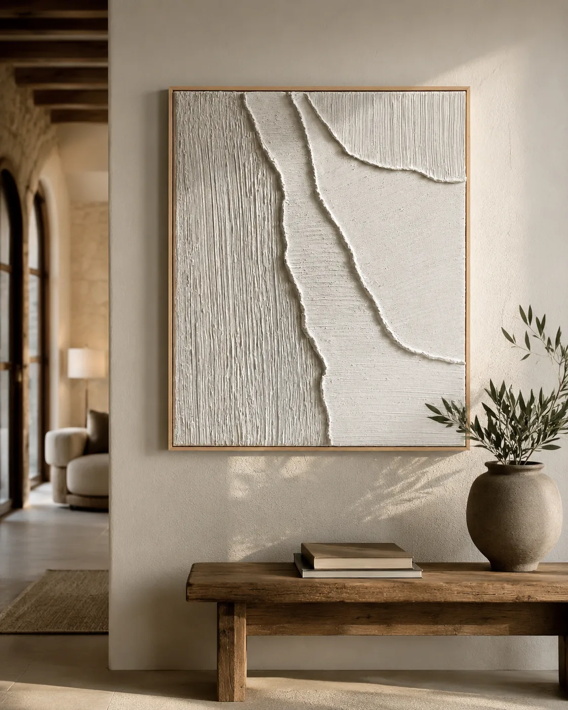 Cracked White Texture Relief