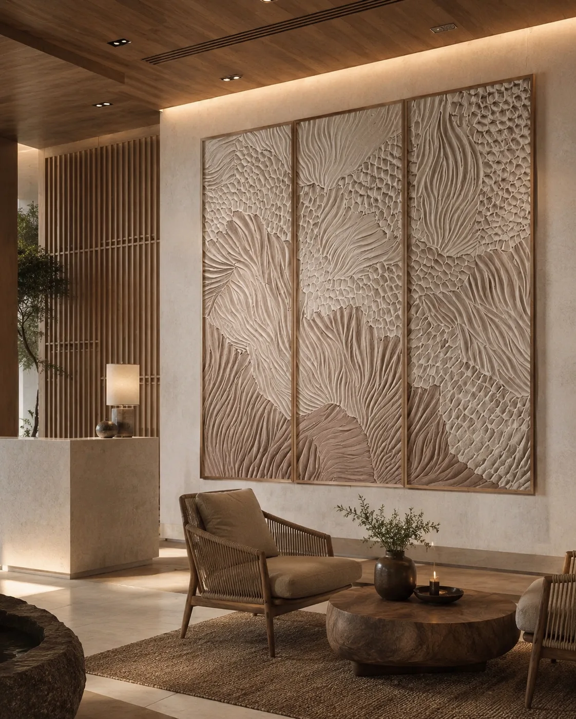 Botanical Fan Relief Wall Panels - Image 3
