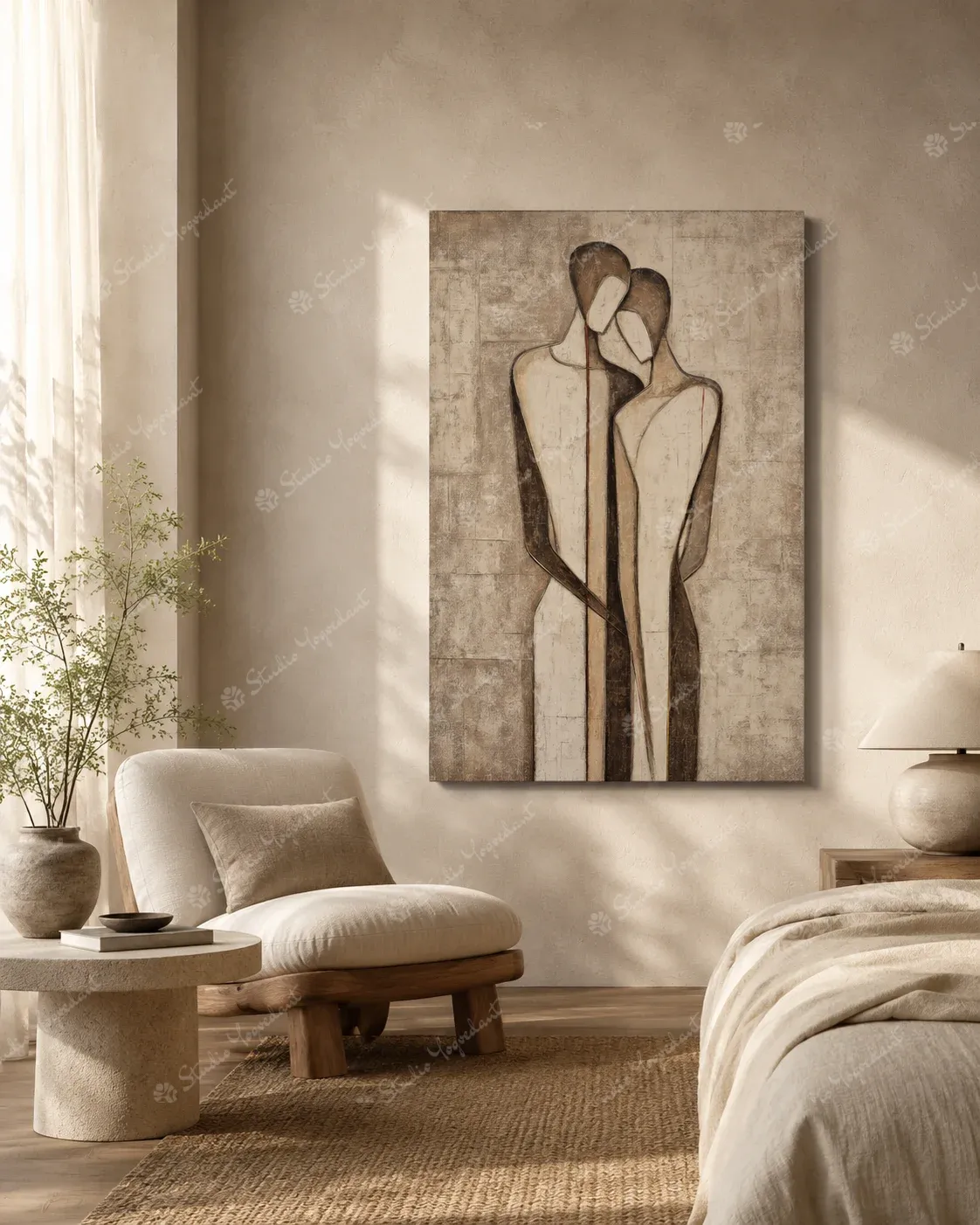 Modern Minimal Figurative Acrylic Art - Image 7