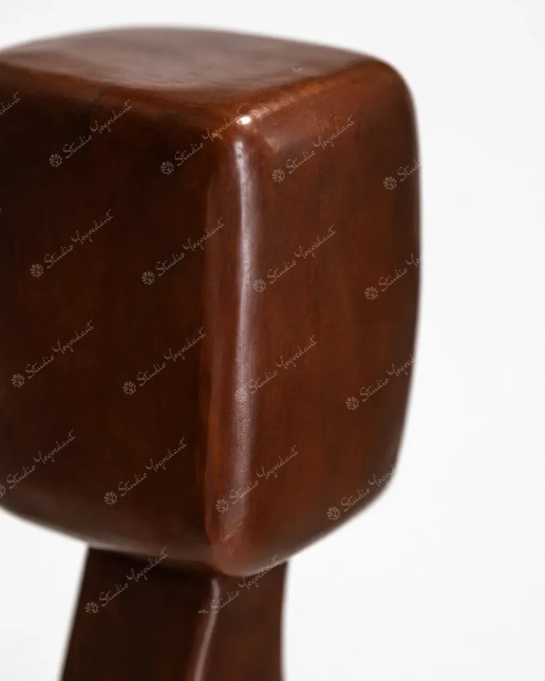 Dark Stacked Block Totem Sculpture - Image 2