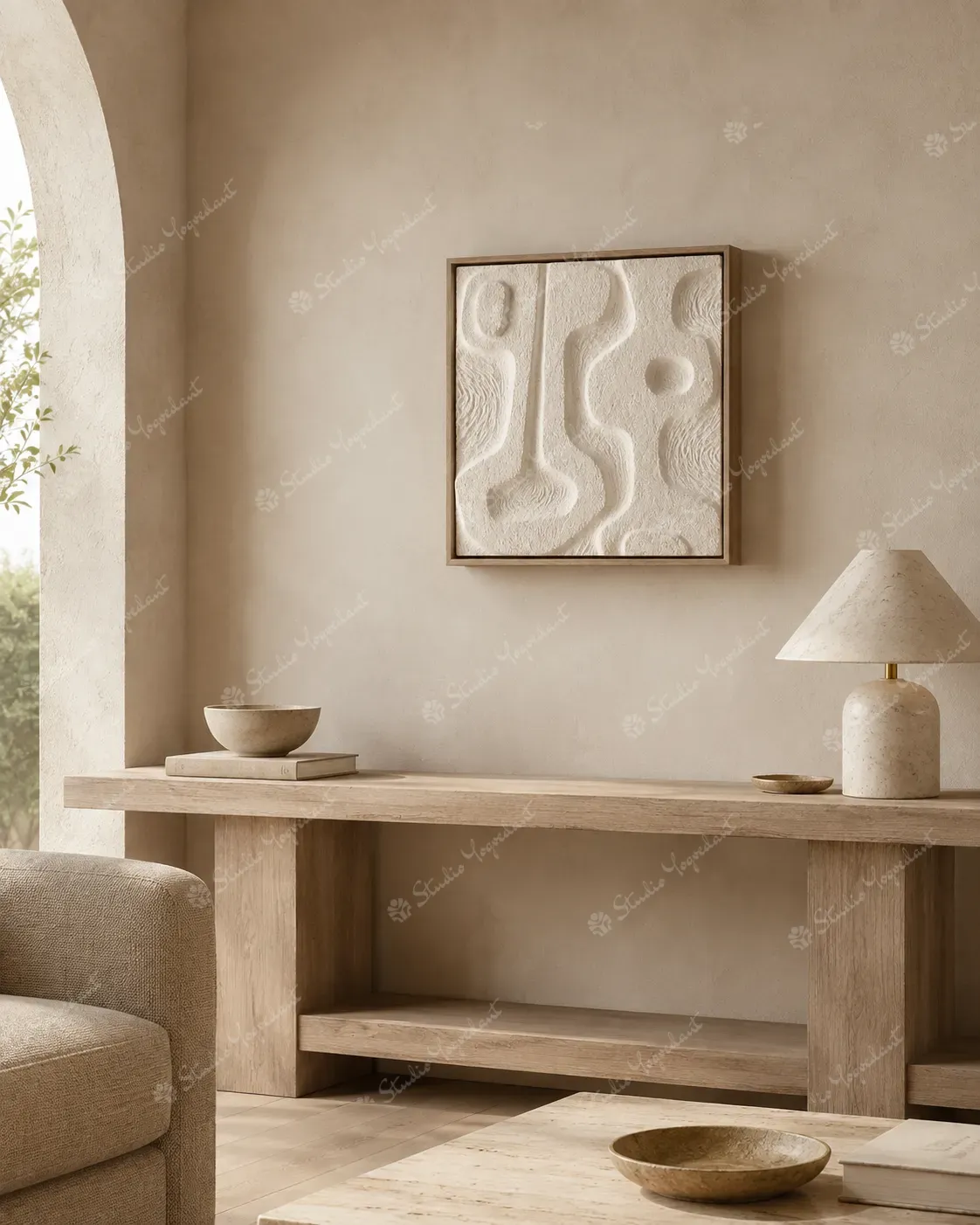 Evolution Cream Relief Tile - Image 8