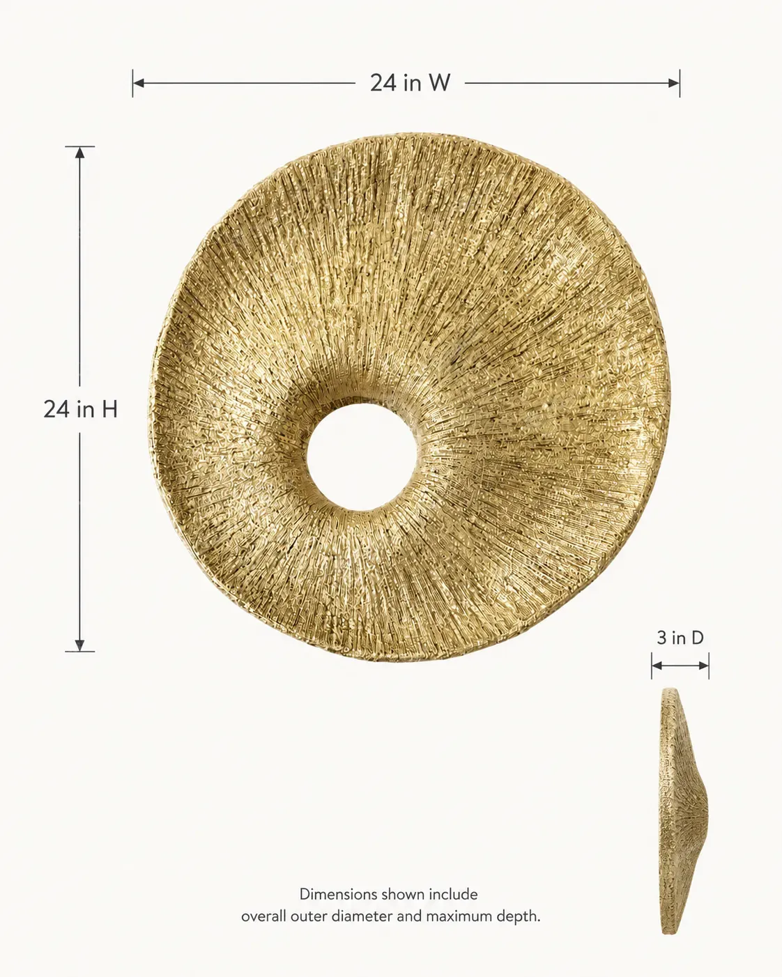 Golden Woven Halo Wall Art - Image 4