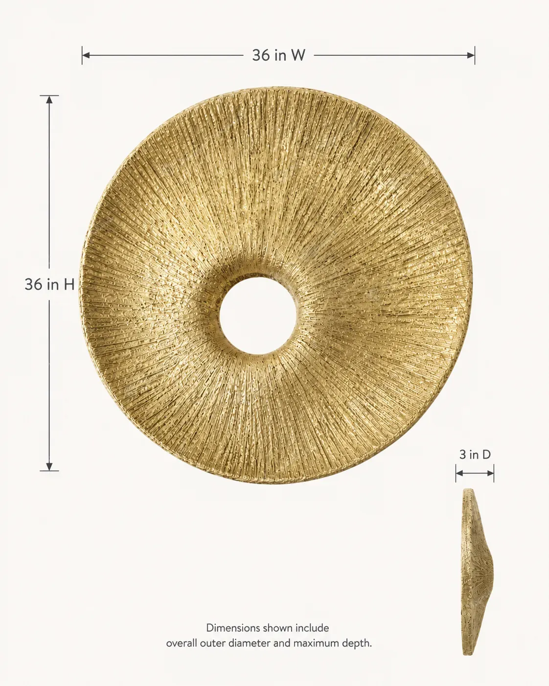 Golden Woven Halo Wall Art - Image 5