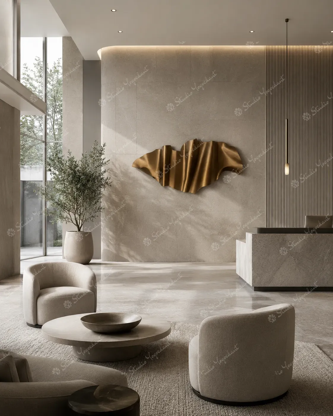 Bronze Wave Wall Sculpture - Image 8